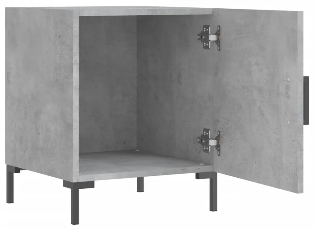 Mesa cabeceira 40x40x50cm derivados de madeira cinzento cimento