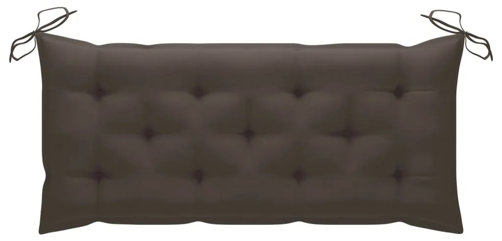 Banco de jardim dobrável com almofadão 118 cm bambu