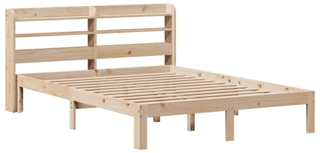 Estrutura de cama com cabeceira 120x200 cm pinho maciço