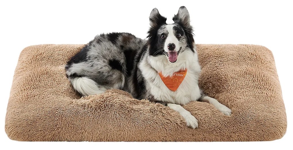 Cama para cães com enchimento macio 122 x 74 cm Castanho