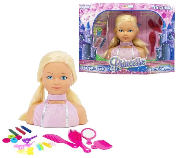 Boneca para Pentear Princesse My Hair Styling (54 X 14,5 X 38 cm)