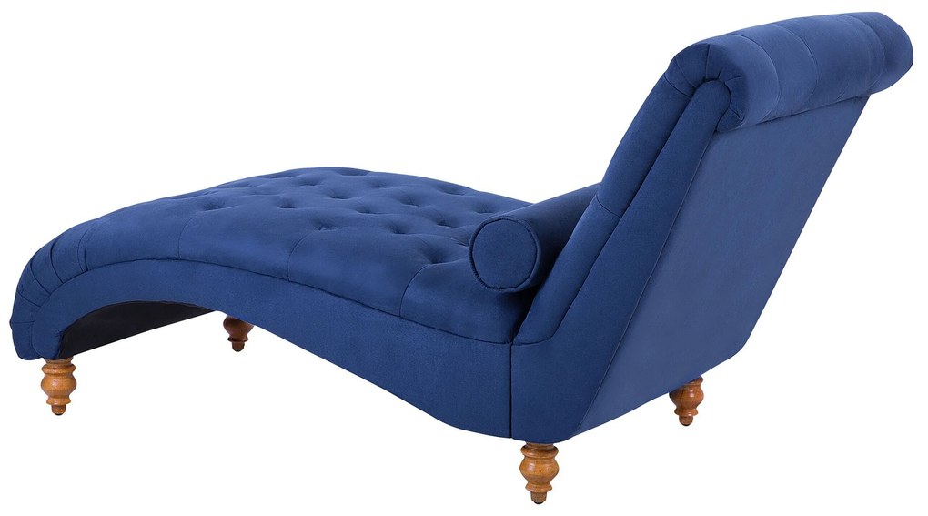 Chaise-longue em tecido azul MURET Beliani