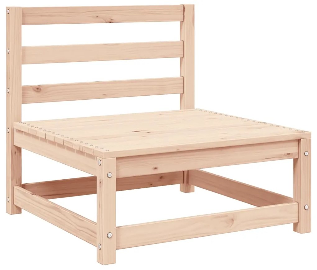 2 pcs conjunto lounge de jardim pinho maciço