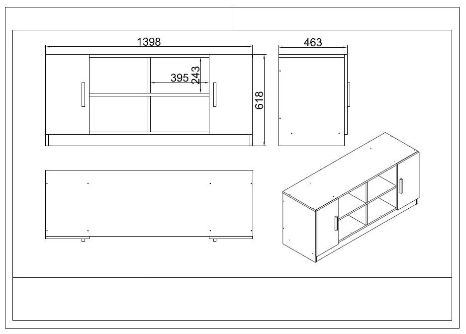 Conjunto de Mobiliário de Escritório VO19 – Branco – Espessura 18 mm