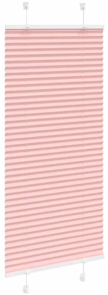 Rosa Plissada Cega 60x100 cm Largura Tecido 59,4 cm Poliéster