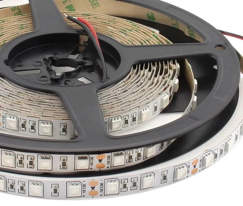 Fita de LED ultravioleta UV SMD5050, DC12V, 5m (60 Led/m) - IP20 Luz ultravioleta