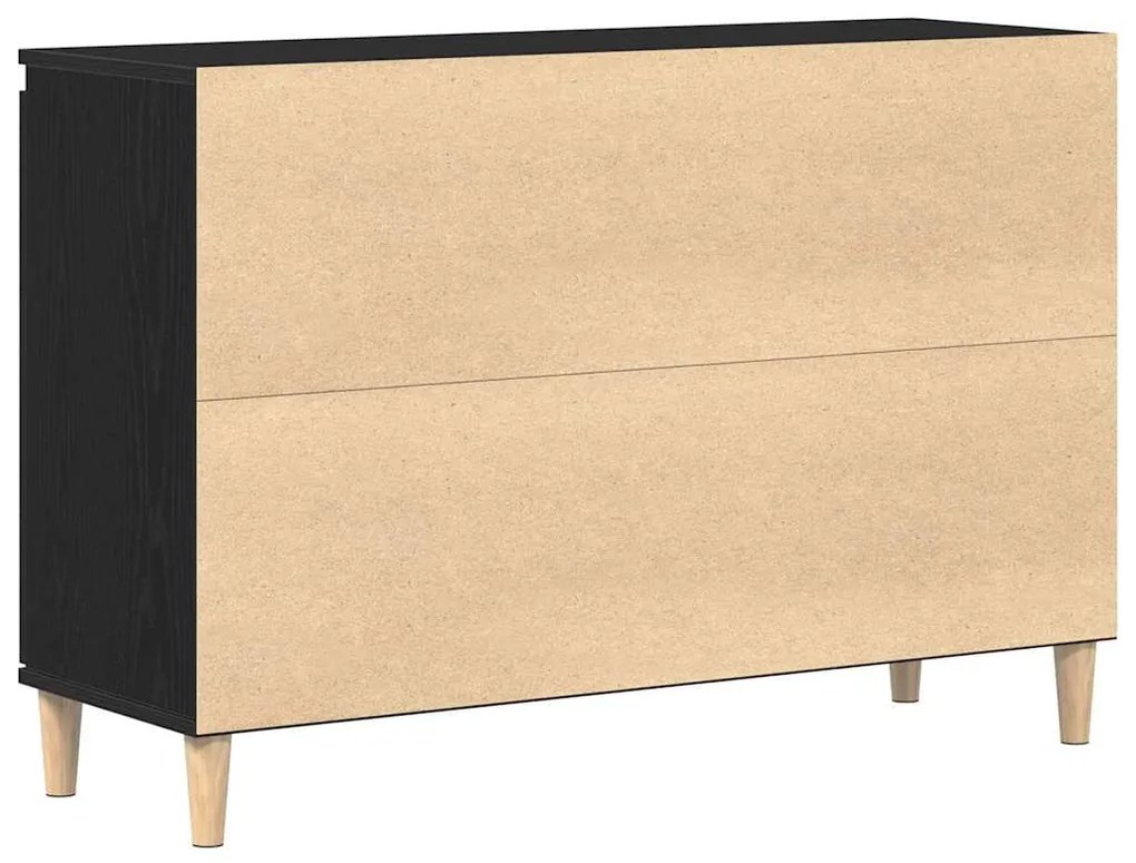 Sideboard vidaXL Carvalho Preto 101x35x60 cm em Madeira de Engenharia