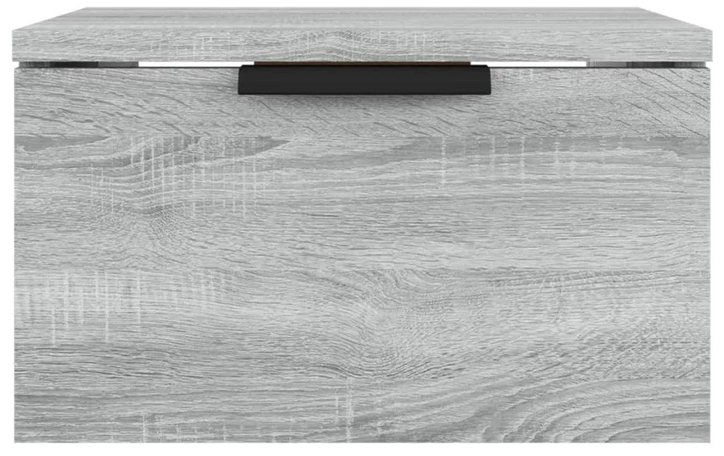 Mesa de cabeceira de parede 34x30x20 cm cinzento sonoma
