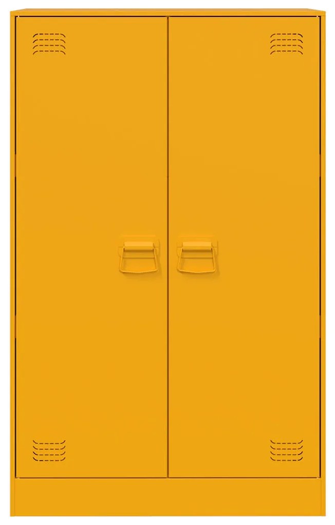 Aparador 67x39x107 cm aço amarelo mostarda