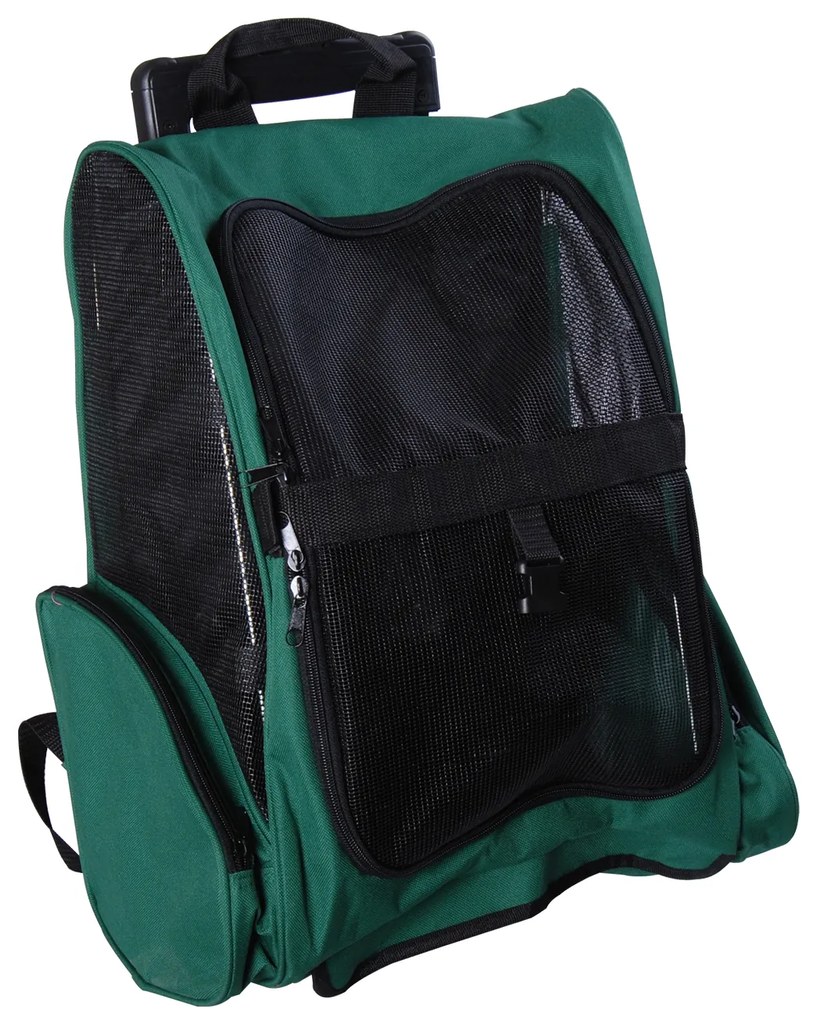 Transportadora animais 2 em 1 Verde e Preto Oxford Aço 35x27x49 cm