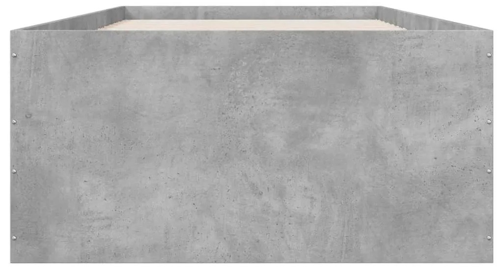 Estrutura de cama 90x200 cm derivados de madeira cinza sonoma