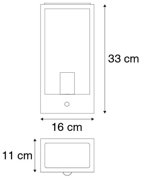 Candeeiro de parede exterior verde escuro com sensor crepuscular IP44 - Rotterdam