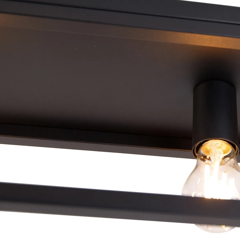LED Candeeiro de teto inteligente preto 99,5 cm incl. 4 Wi-Fi A60 - Cage Industrial