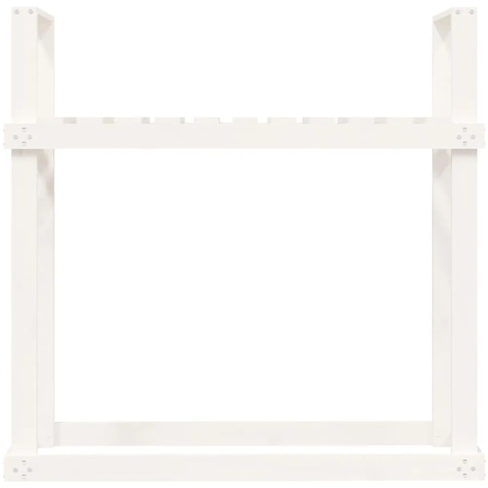 Suporte para lenha 110x35x108,5 cm pinho maciço branco