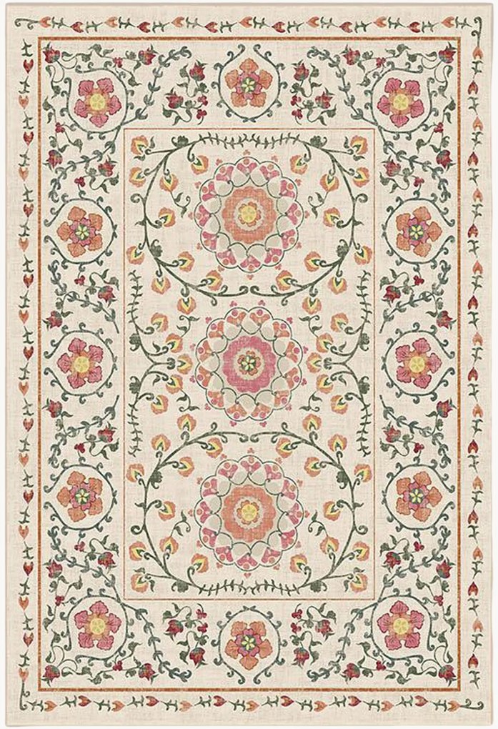 Tapete de pelo curto Suzani