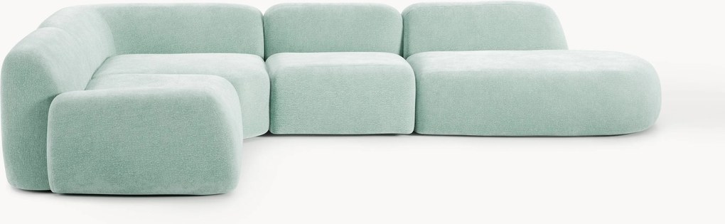 Sofá de canto modular XL com chaise longue Wolke