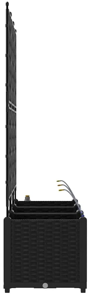 Jardineiras de Jardim 1 pc Preto 120 x 40 x 142 cm Plástico