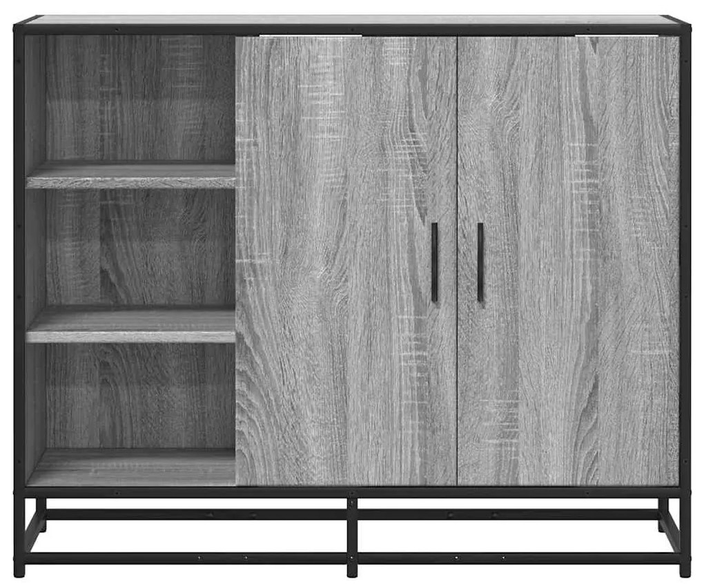 Aparador 92x35x76 cm derivados de madeira cinzento sonoma