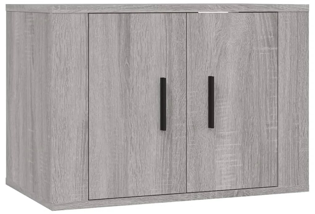 Conjunto móveis de TV 4 pcs madeira processada sonoma cinza