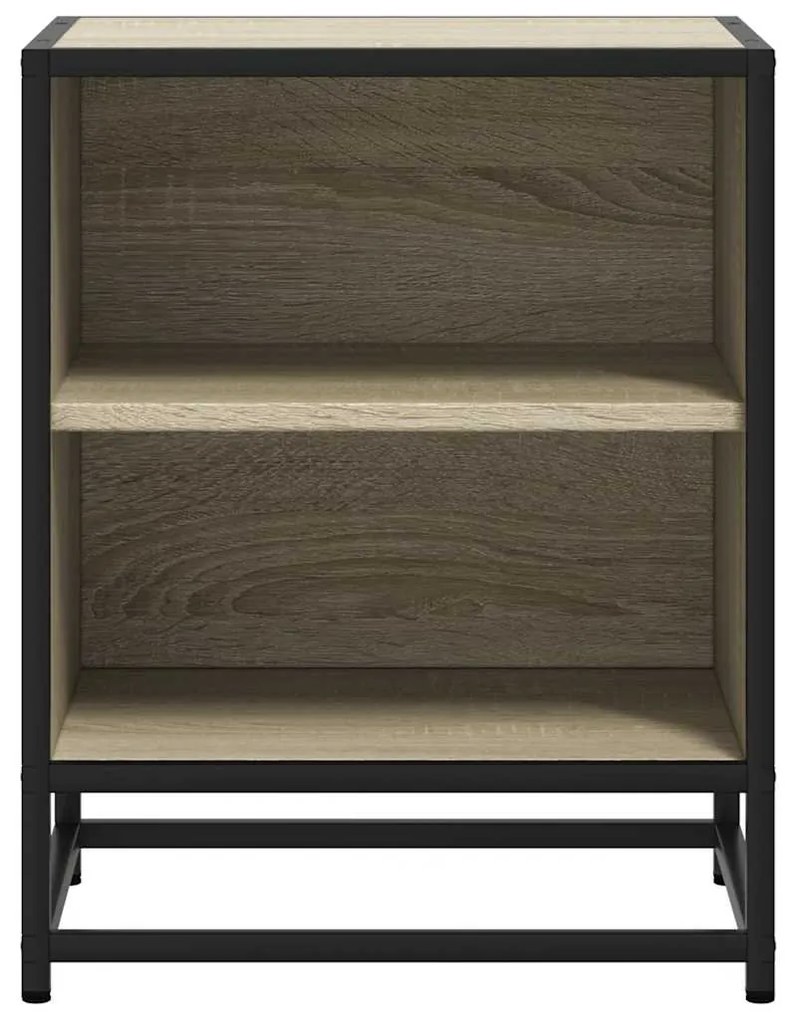 Mesa de cabeceira sonoma carvalho 40x31x50 cm madeira e metal
