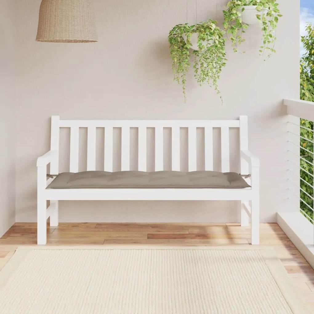 vidaXL Almofadão p/ banco de jardim tecido oxford cinza-acastanhado