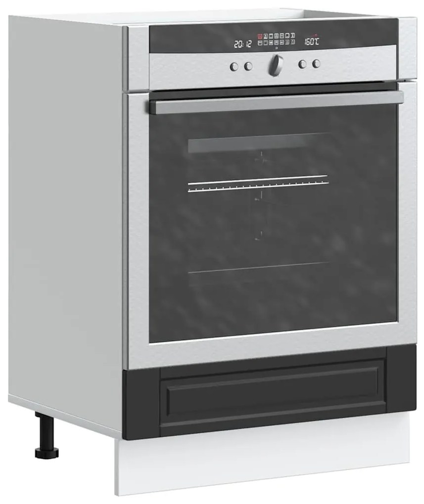 Armário forno Porto derivados de madeira preto