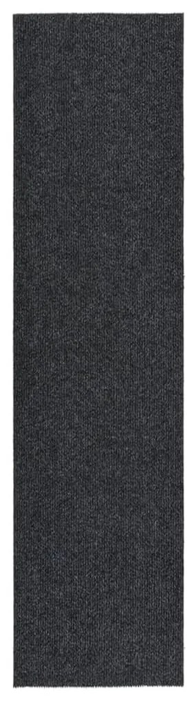 vidaXL Tapete/passadeira de entrada 100x400 cm antracite