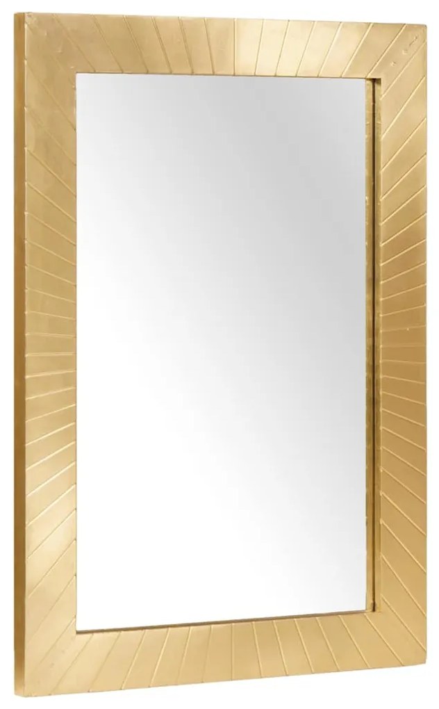 vidaXL Espelho de banheiro com espelho Preto e Ouro 50 x 2,5 x 70 cm