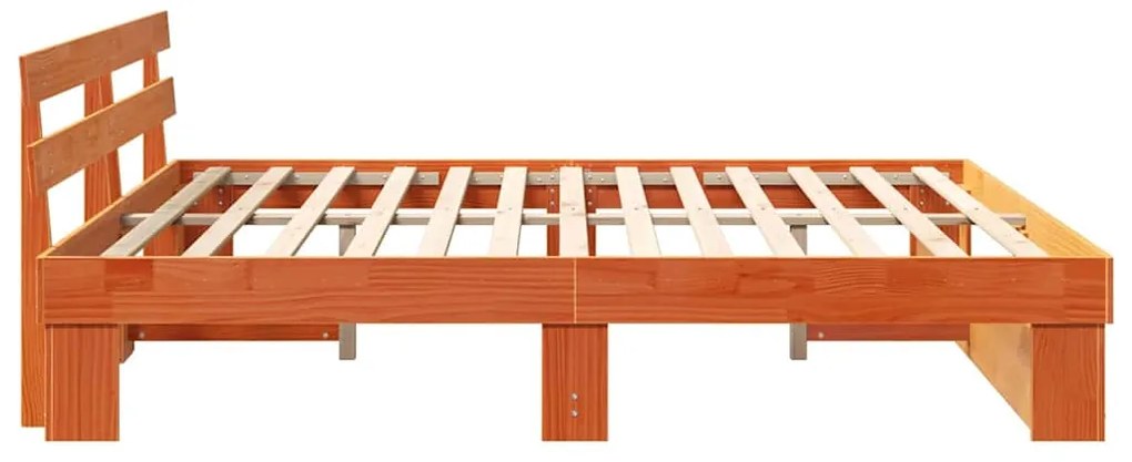 Estrutura da Cama Castanho 180 x 200 cm Madeira de pinho maciça