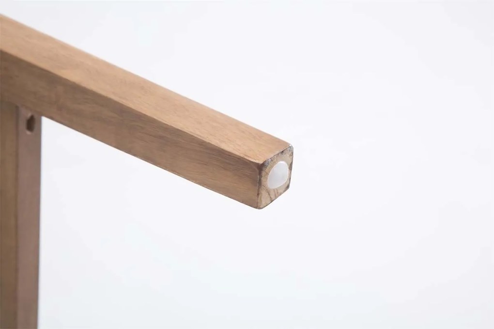 Banco de bar Louise em tecido 42 x 113 x 57 cm Creme antigo