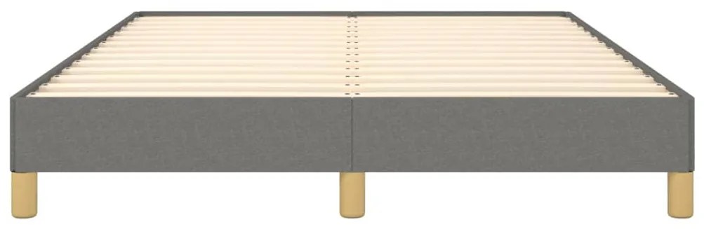 Estrutura de cama sem colchão 140x200 cm tecido cinzento-escuro