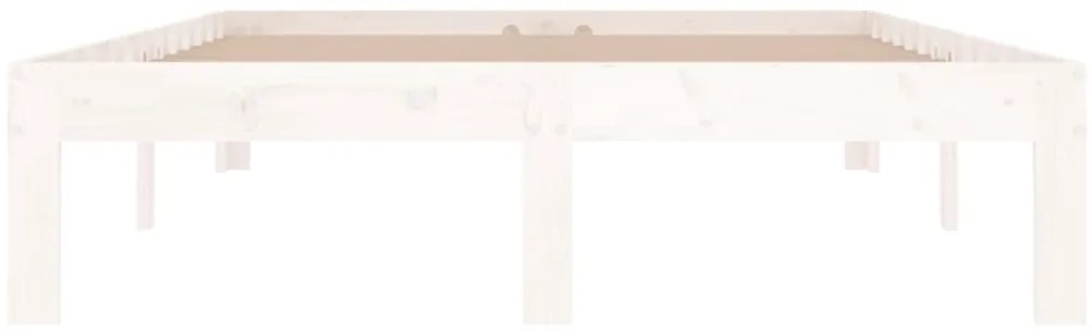 Estrutura cama pequena casal 120x190 cm pinho maciço branco