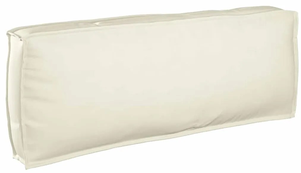Capa de Almofada para Encosto Creme 120x40x12 cm em Tecido Oxford