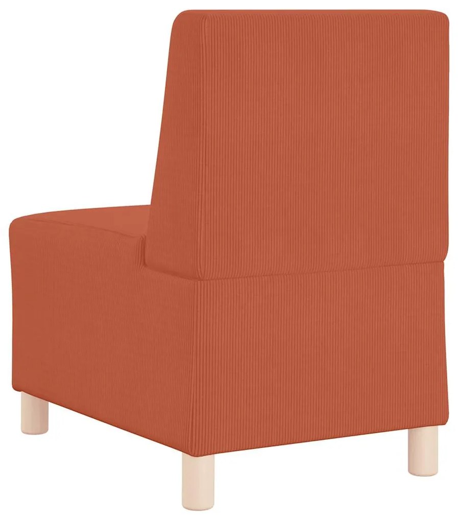 Poltrona 55 cm tecido corduroy laranja vermelho