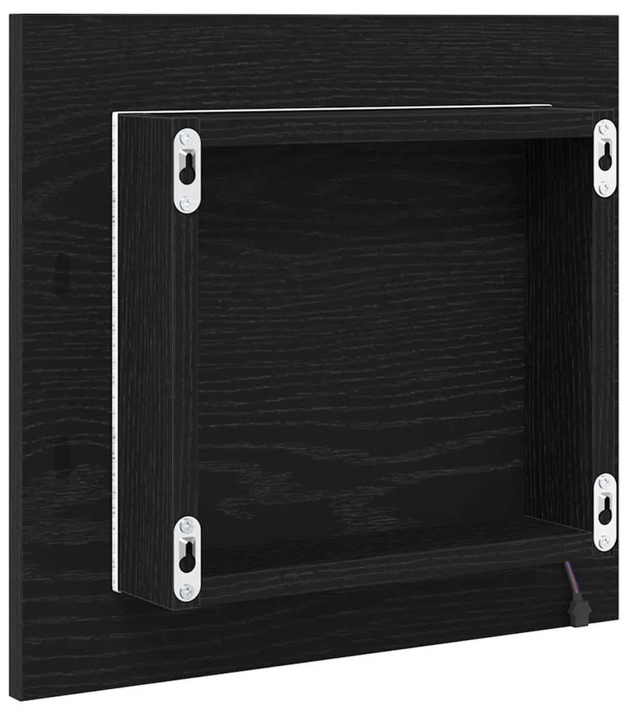Espelho de Casa de Banho Carvalho Preto 40x8.5x37 cm Madeira Engenhari
