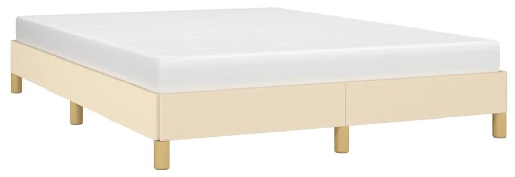 Estrutura de cama sem colchão 160x200 cm tecido cor creme