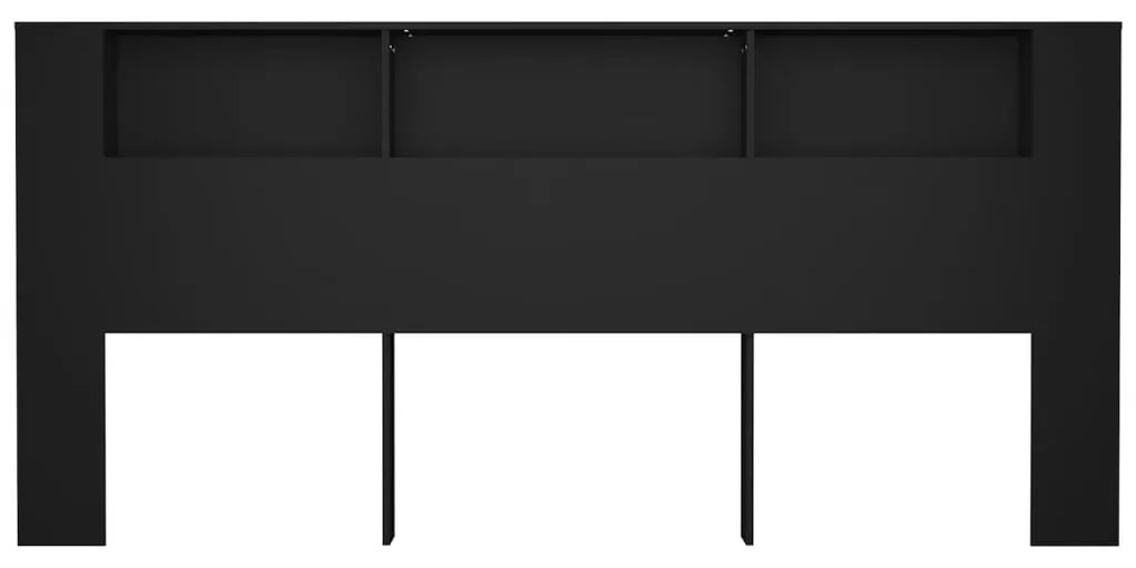 Armário de cabeceira 220x18,5x104,5 cm preto