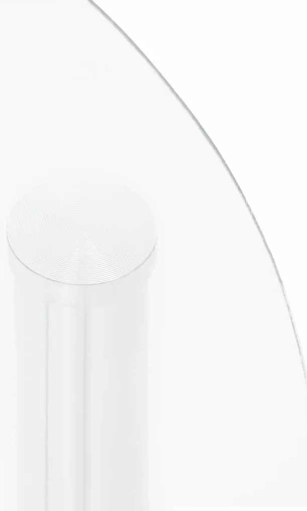 Mesa de apoio c/ duas prateleiras 38cm vidro temp. transparente