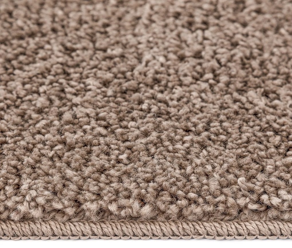 Tapete Shaggy vidaXL com base em látex Marrom 200x290 cm