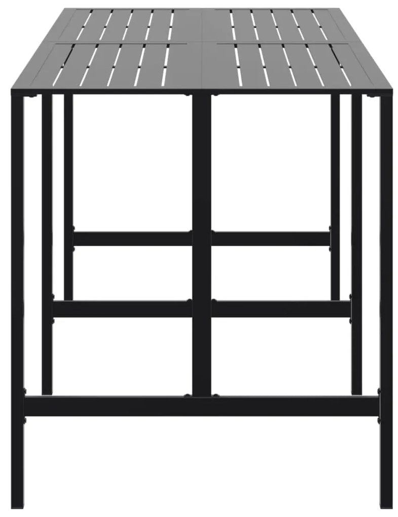 Mesa de bar 200x100x110 cm aço revestido a pó preto