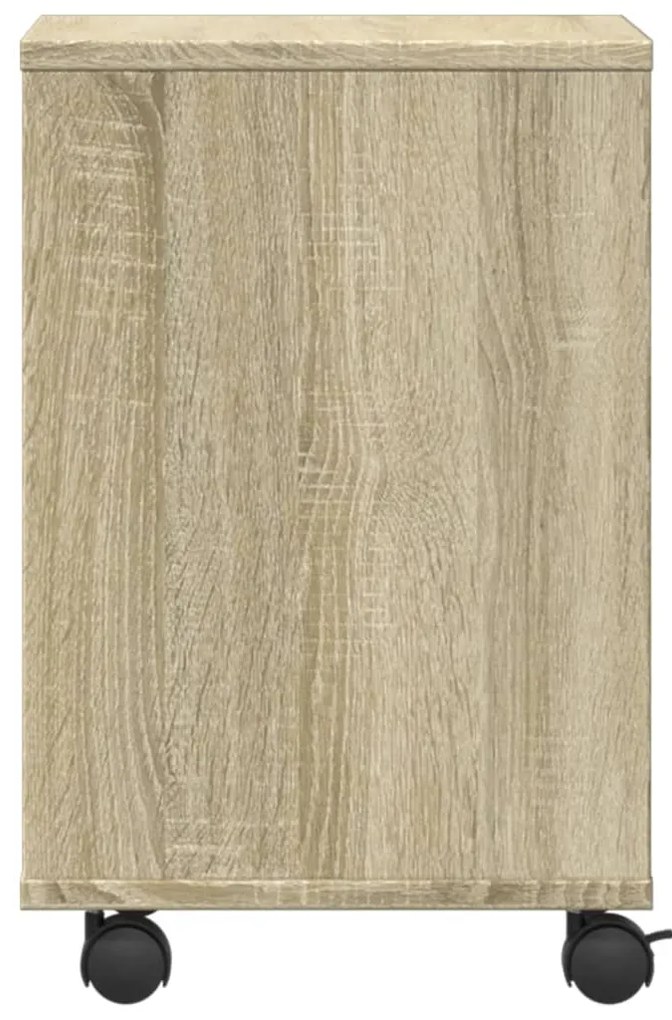 Suporte para impressora com rodas 41x32x48 cm carvalho sonoma