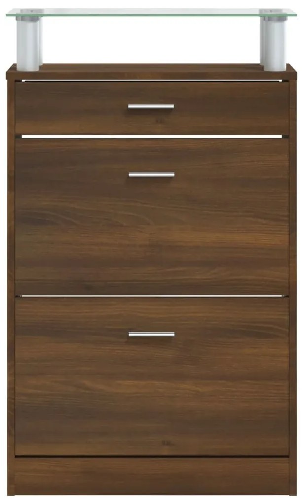 Sapateira 63x24x104 cm derivados de madeira carvalho castanho