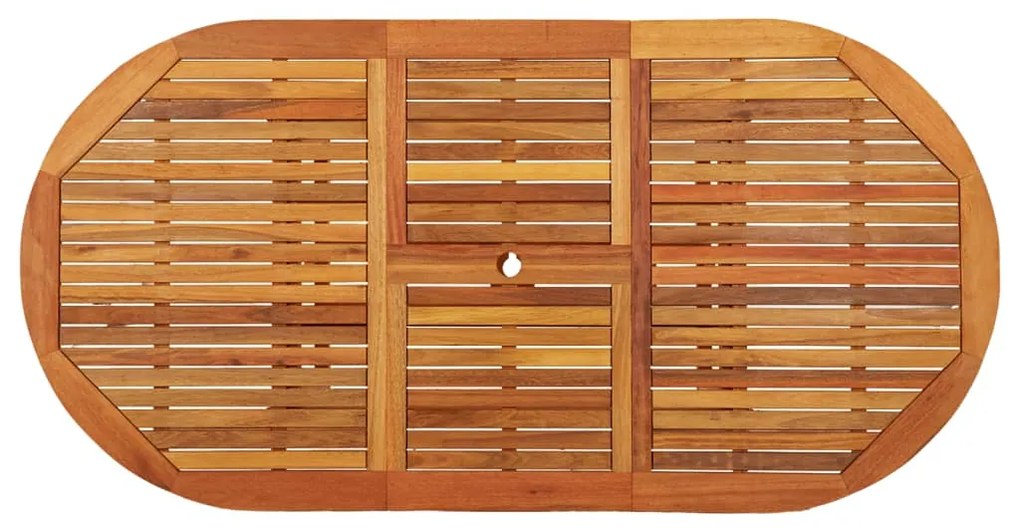 Mesa de jardim 200x100x75 cm madeira de eucalipto maciça