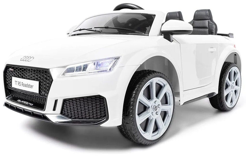 AUDI TT RS 12V PREMIUM CARRO ELÉTRICO INFANTIL 12V BANCO EM COURO E BORRACHA BRANCO