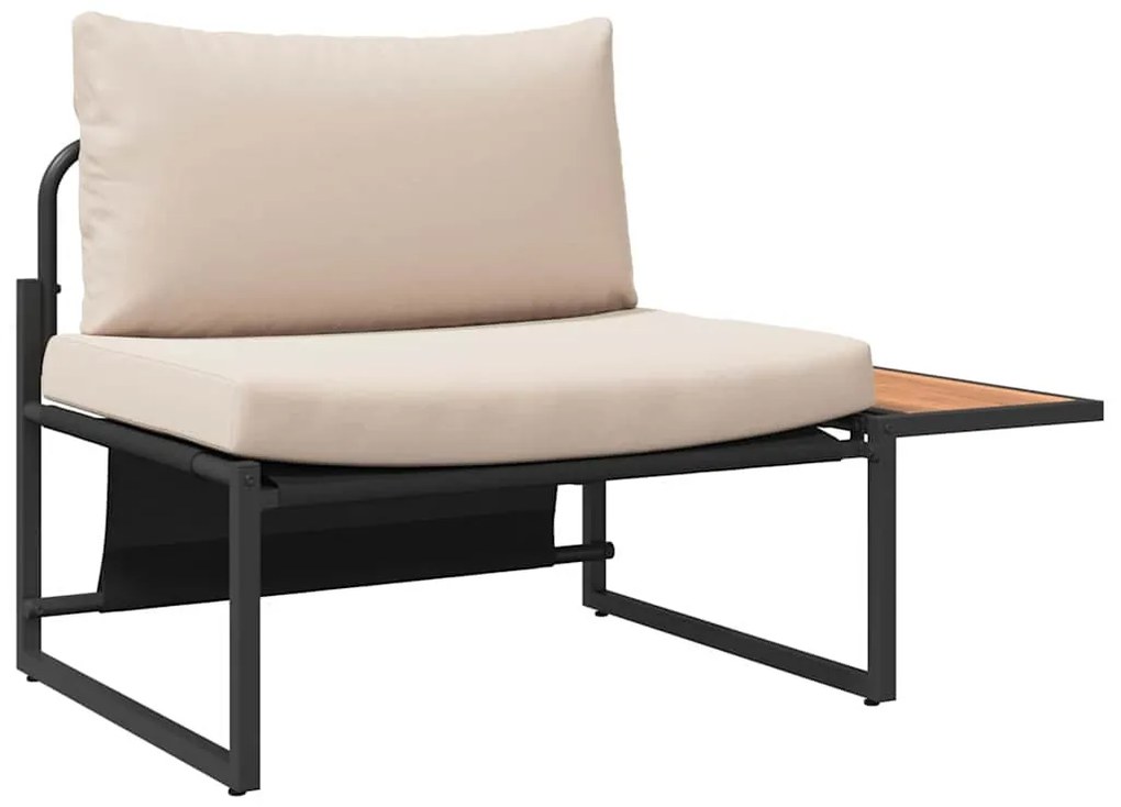 Conjunto de Jantar de Jardim com 2 Peças Cadeira Individual com Almofa