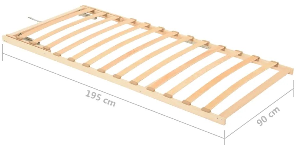 Estrado de ripas com 13 ripas cabeceira ajustável 90x200 cm