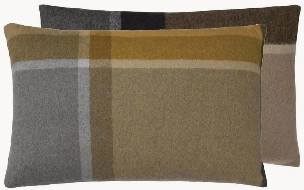 Capa de almofada reversível em lã de alpaca Manhattan