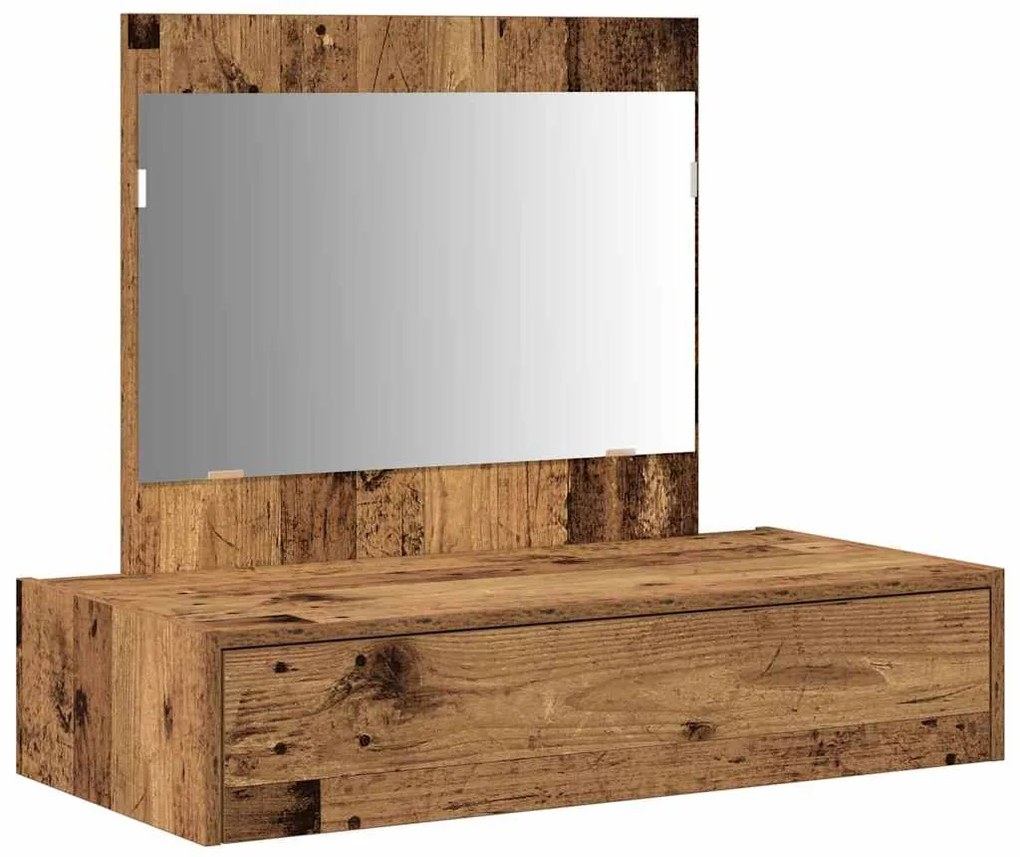 Mesa de Maquiagem de Parede Madeira Antiga 83x40x70 cm