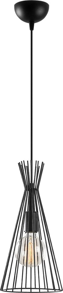 Candeeiro de Teto Mezopotamya – Preto – Diâmetro 20 cm, Altura 136 cm