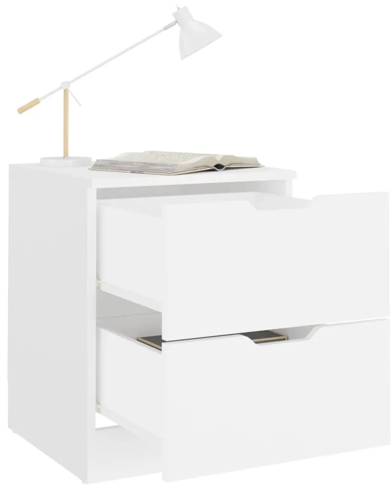 Mesa de cabeceira 40x40x50 cm contraplacado branco
